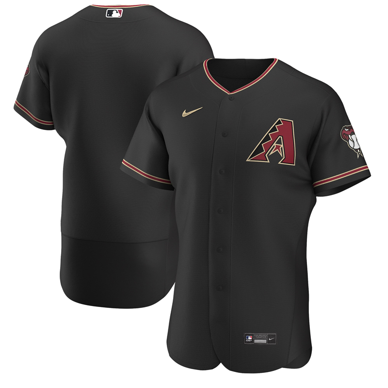2020 MLB Men Arizona Diamondbacks Nike Black Alternate 2020 Authentic Team Jersey 1